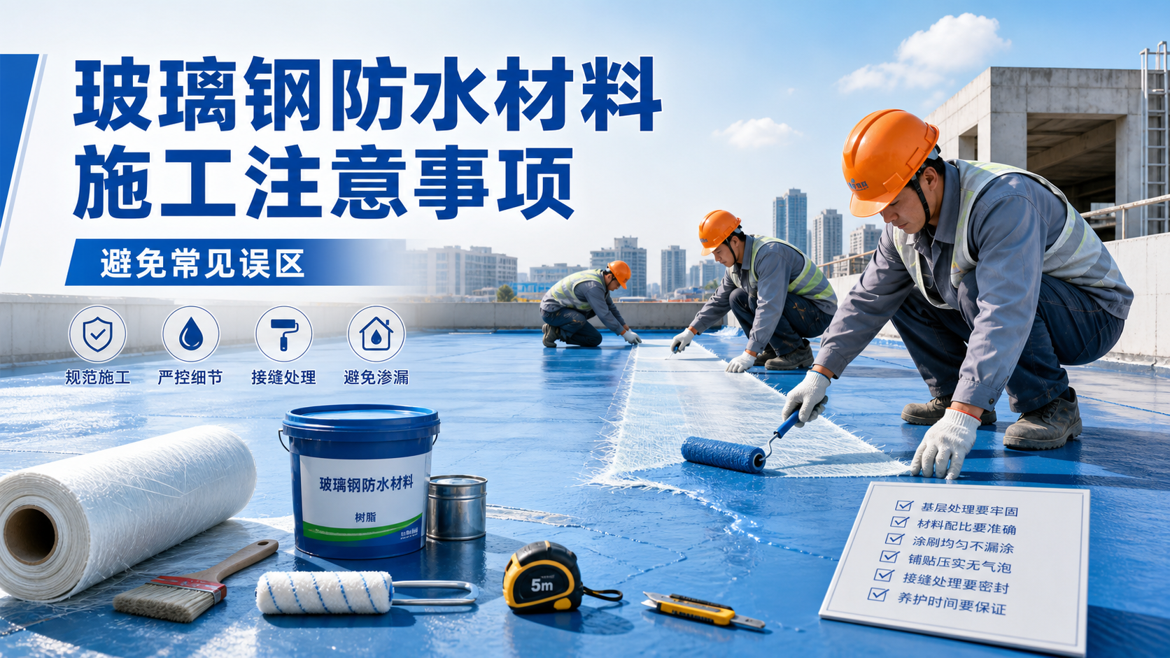 玻璃钢防水材料施工注意事项，避免常见误区 遵义 版